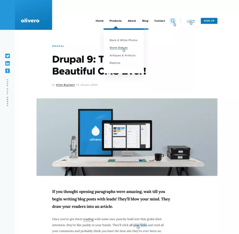 Olivero Drupal 10