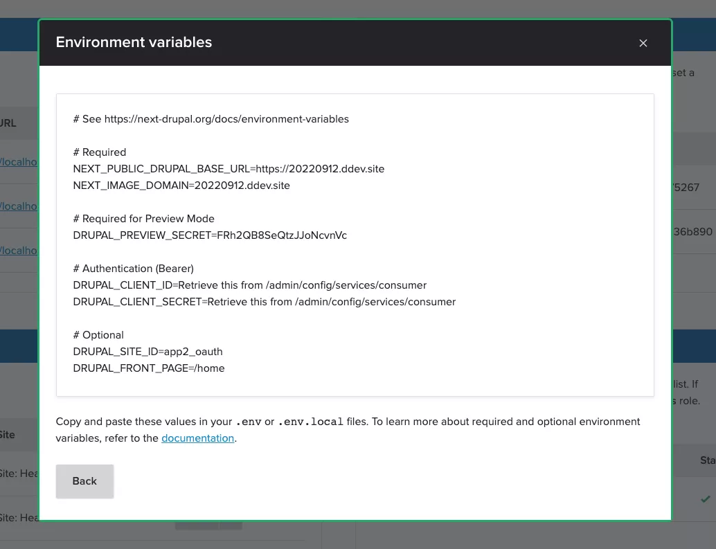 Export env vars for app2_oauth screenshot