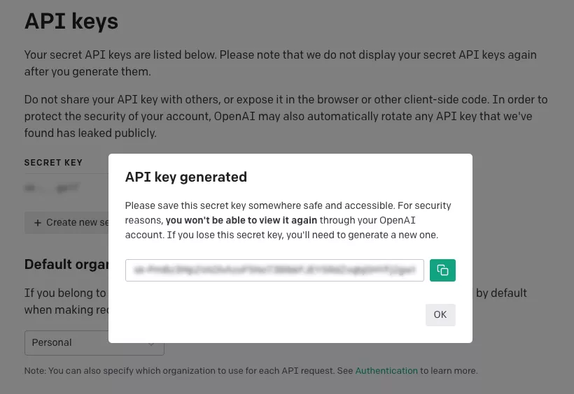 OpenAI API key